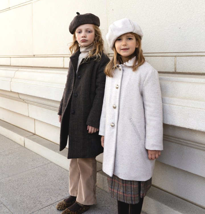 Le Bev - Korean Children Fashion - #designkidswear - Herringbone Beret Hat - 2