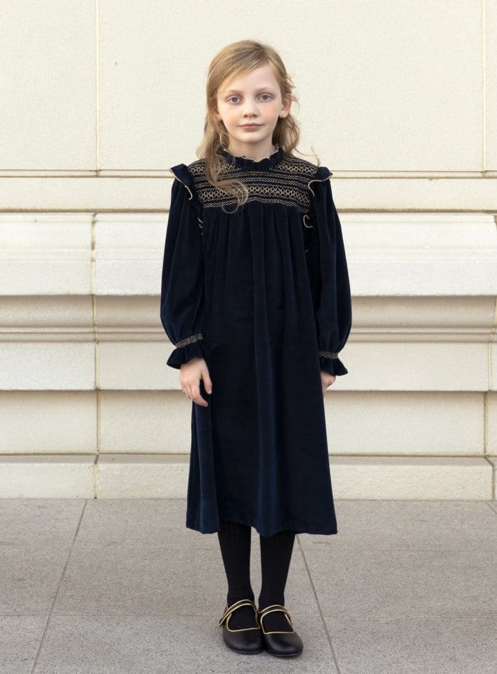 Le Bev - Korean Children Fashion - #littlefashionista - Jane Velvet One-piece - 7