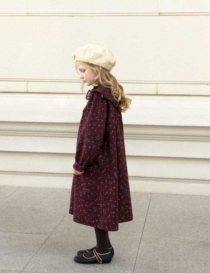 Le Bev - Korean Children Fashion - #littlefashionista - Burgundy One-piece - 4
