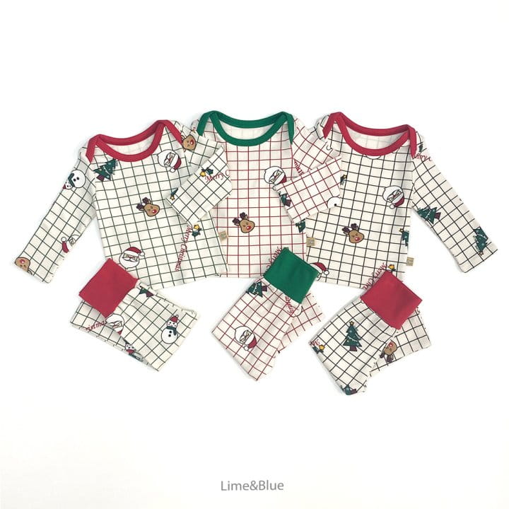 Lime & Blue - Korean Baby Fashion - #babyclothing - Merry Christmas Baby Set - 2
