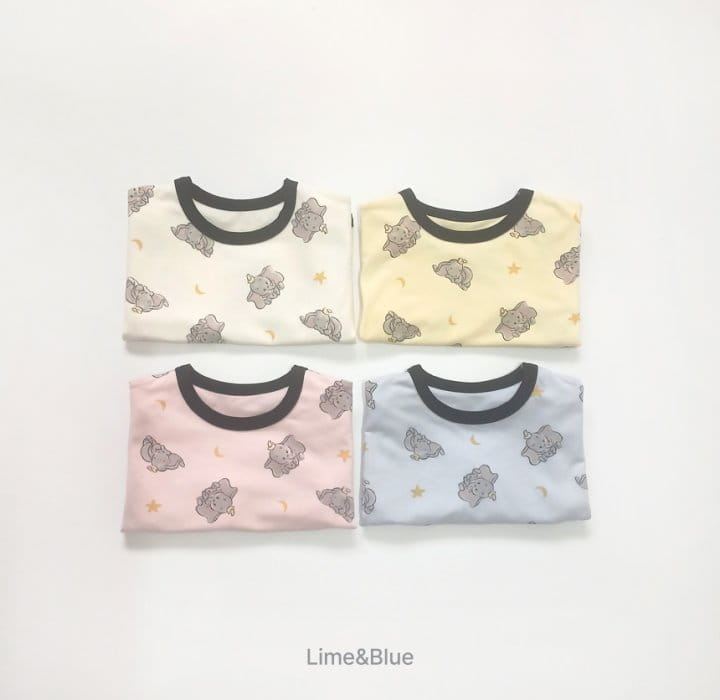 Lime & Blue - Korean Children Fashion - #Kfashion4kids - Love Elephant Easywear - 6