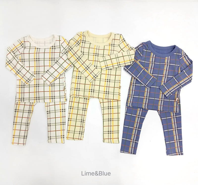 Lime & Blue - Korean Children Fashion - #childofig - Warm Check Easywear - 6