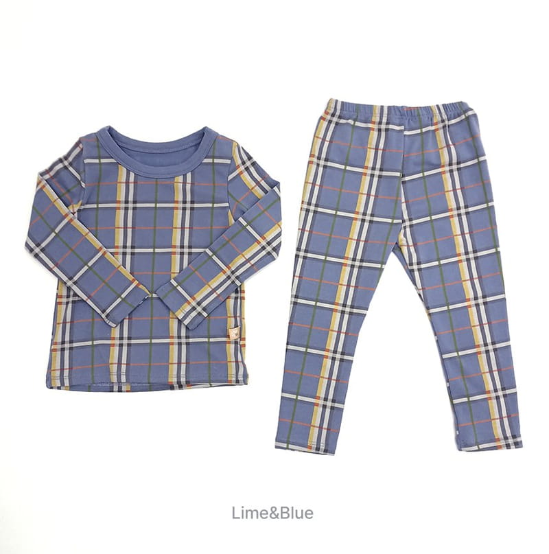 Lime & Blue - Korean Children Fashion - #kidsshorts - Warm Check Easywear - 12