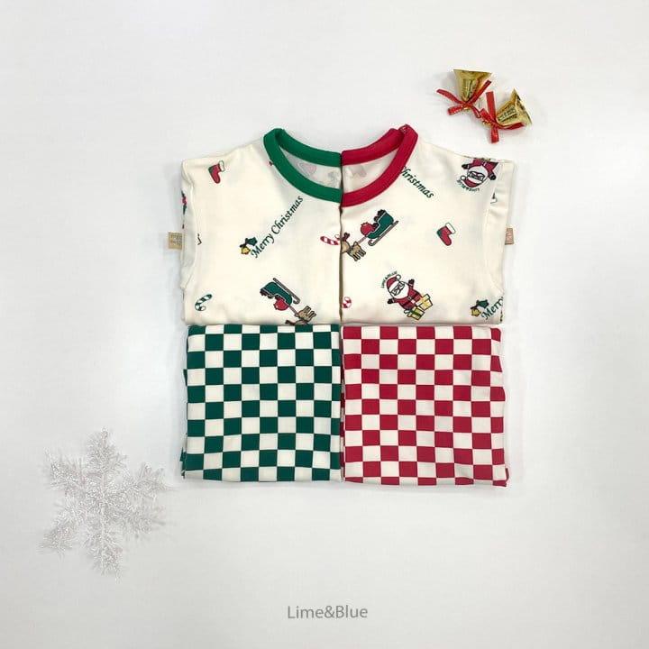 Lime & Blue - Korean Children Fashion - #kidsstore - Chess Christmas Easywear - 6