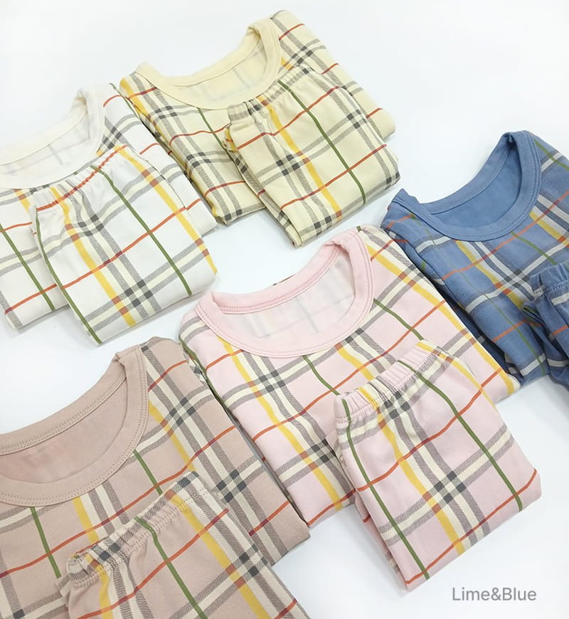 Lime & Blue - Korean Children Fashion - #littlefashionista - Warm Check Easywear - 2