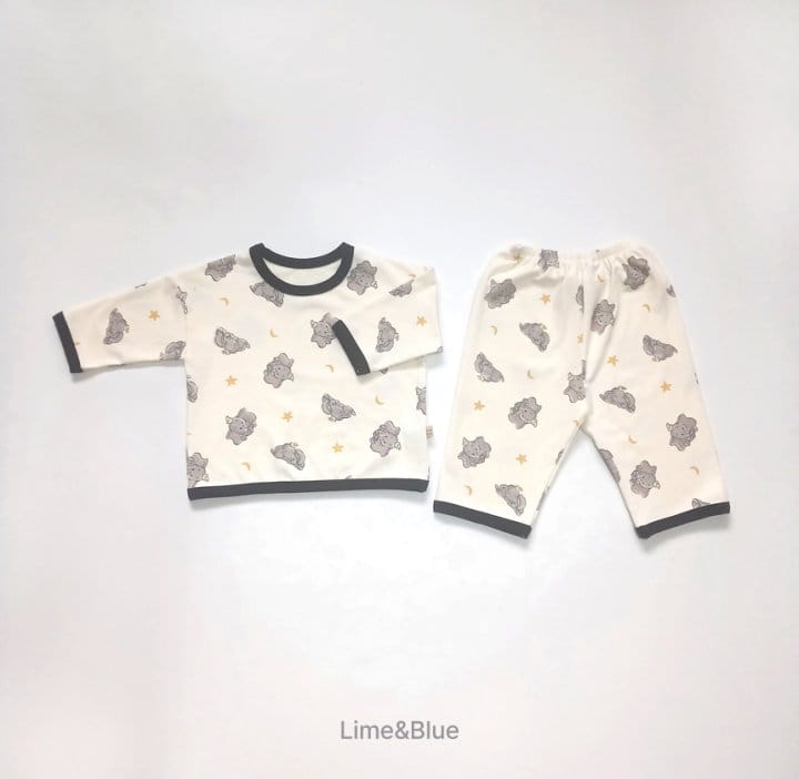 Lime & Blue - Korean Children Fashion - #toddlerclothing - Love Elephant Easywear - 12