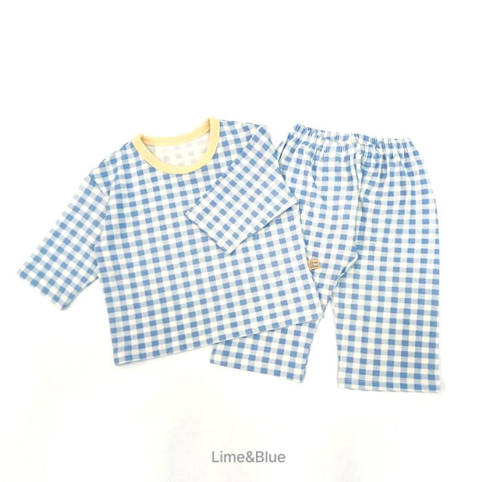 Lime & Blue - Korean Women Fashion - #momslook - Cracker Check Easywear Mom - 5