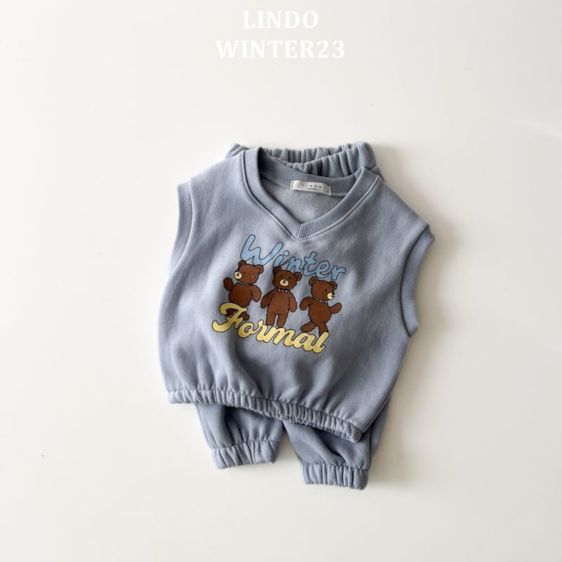 Lindo - Korean Children Fashion - #kidsstore - Bear Three Vest Set - 7