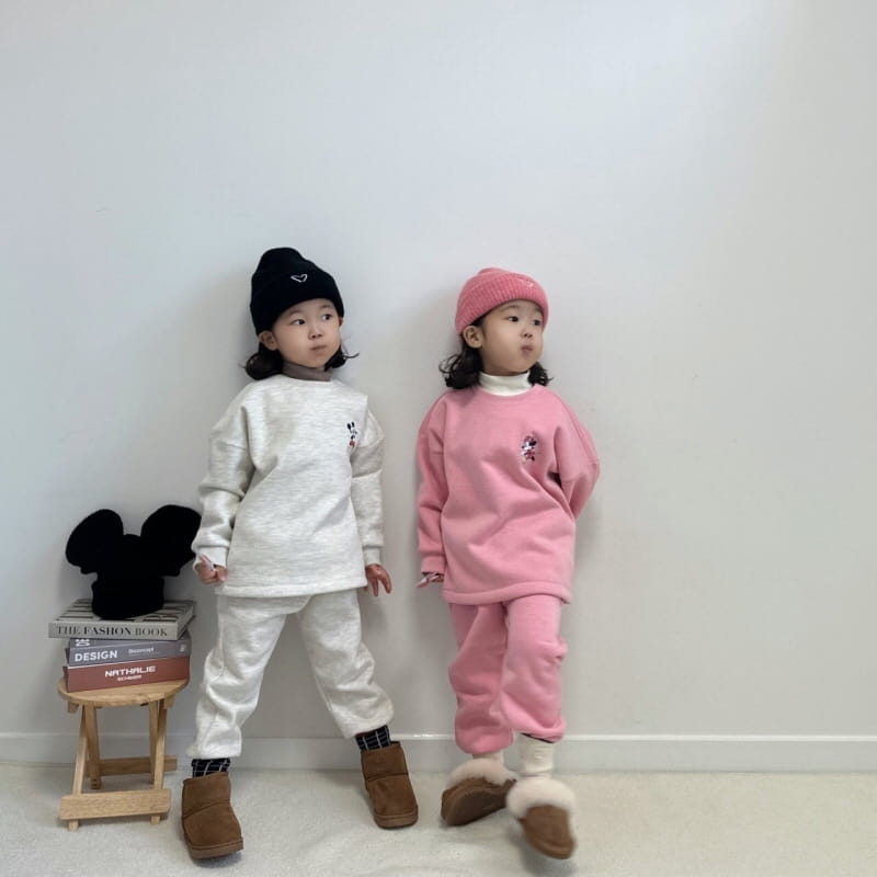Little Rabbit - Korean Children Fashion - #designkidswear - Fleece String Top Bottom Set - 2