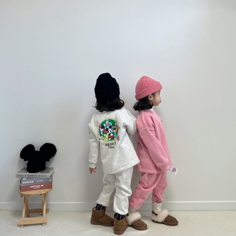 Little Rabbit - Korean Children Fashion - #discoveringself - Fleece String Top Bottom Set - 3