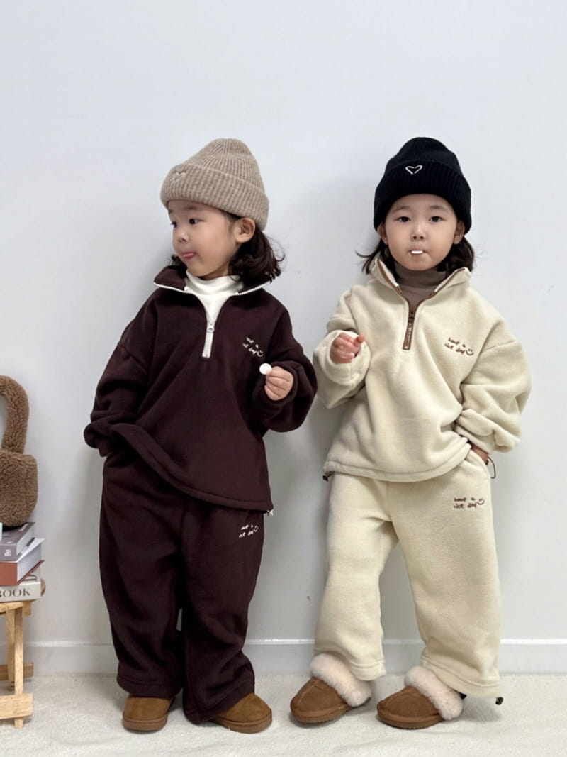 Little Rabbit - Korean Children Fashion - #fashionkids - Fleece Top Bottom Set - 5
