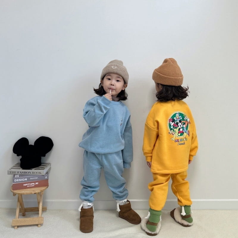 Little Rabbit - Korean Children Fashion - #kidsshorts - Fleece String Top Bottom Set - 5