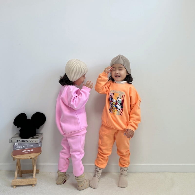 Little Rabbit - Korean Children Fashion - #kidsshorts - Fleece M Top Bottom Set - 4