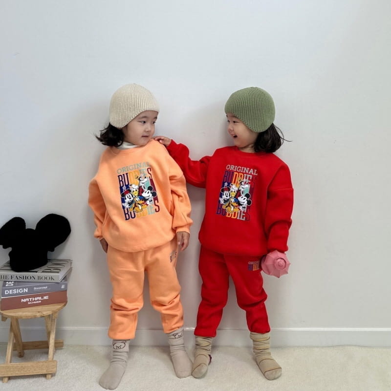 Little Rabbit - Korean Children Fashion - #littlefashionista - Fleece M Top Bottom Set - 7