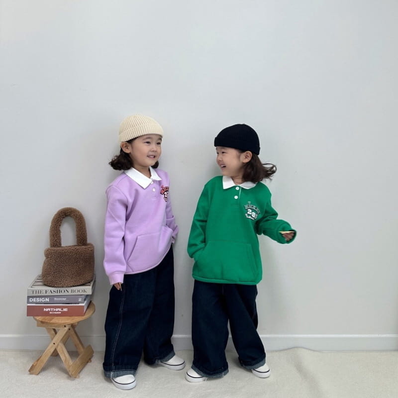 Little Rabbit - Korean Children Fashion - #toddlerclothing - Fleece Collar Sweatshirt