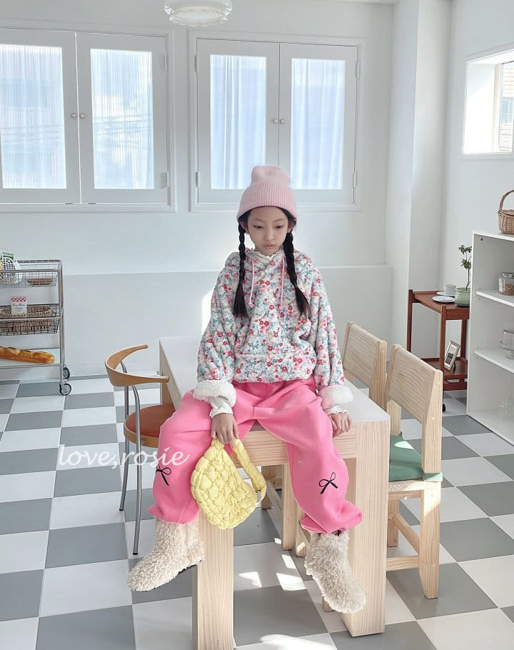 Love Rosie - Korean Children Fashion - #Kfashion4kids - Flower St Boa Kangaroo Hoody - 6