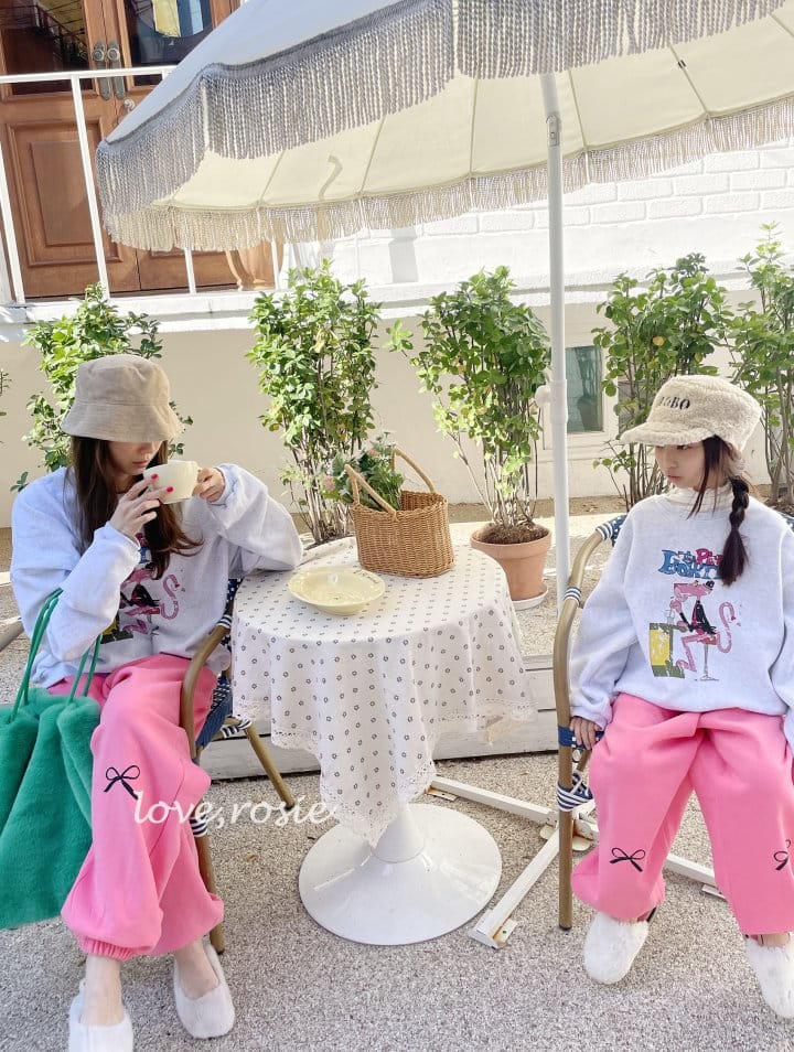 Love Rosie - Korean Children Fashion - #designkidswear - Fleece Pink Tie Sweatshirt - 5