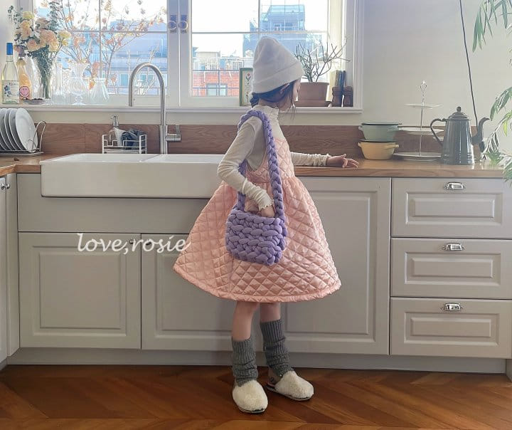 Love Rosie - Korean Children Fashion - #designkidswear - Satin Cloud Quilting One-piece - 2