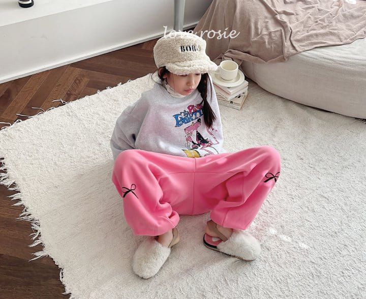 Love Rosie - Korean Children Fashion - #discoveringself - Fleece Pink Tie Sweatshirt - 6