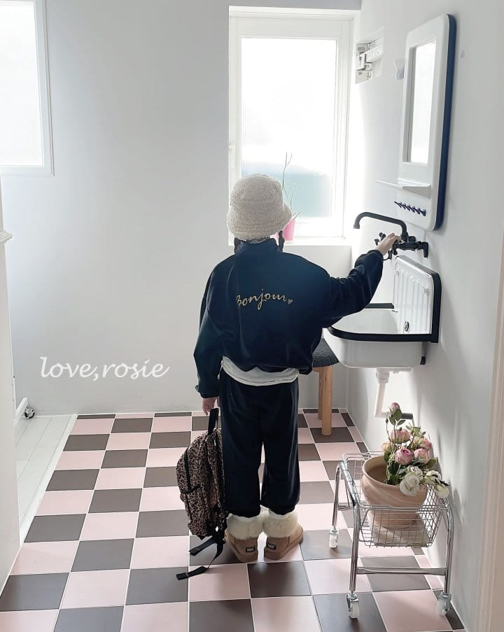 Love Rosie - Korean Children Fashion - #discoveringself - Bon Jour Veloure Set - 2