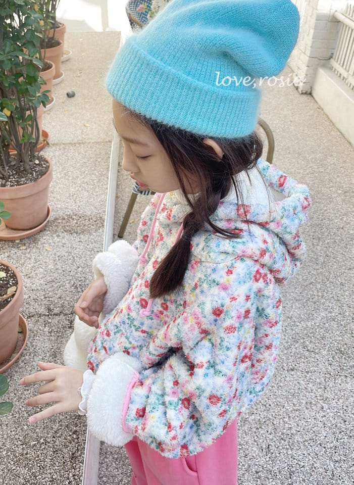 Love Rosie - Korean Children Fashion - #fashionkids - Flower St Boa Kangaroo Hoody - 2