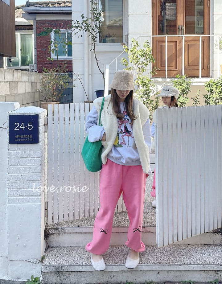 Love Rosie - Korean Children Fashion - #littlefashionista - Fleece Ribbon Pants - 10