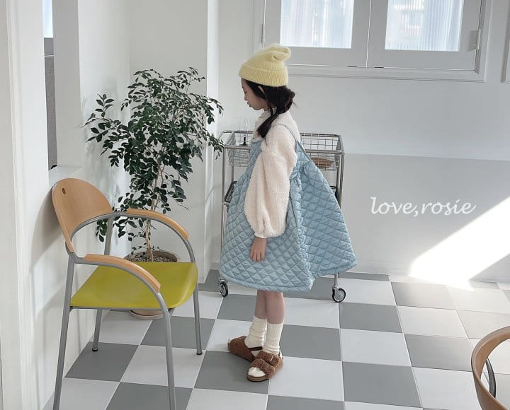 Love Rosie - Korean Children Fashion - #prettylittlegirls - Satin Cloud Quilting One-piece - 12