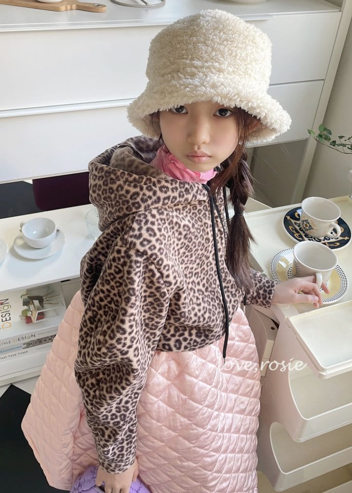 Love Rosie - Korean Children Fashion - #prettylittlegirls - Leopard Fleece Hoody Zip-up - 9