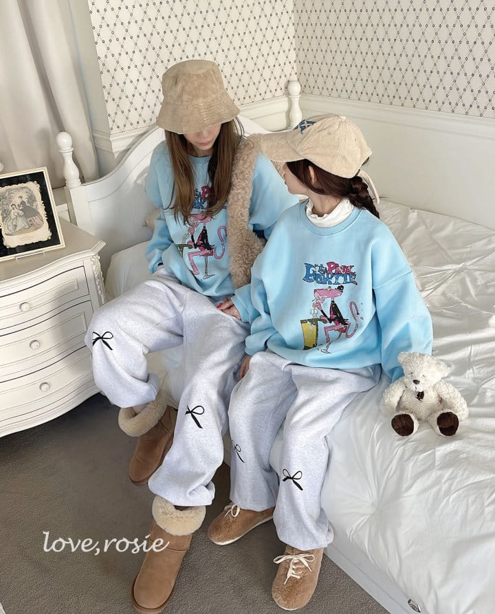 Love Rosie - Korean Children Fashion - #stylishchildhood - Fleece Pink Tie Sweatshirt - 2