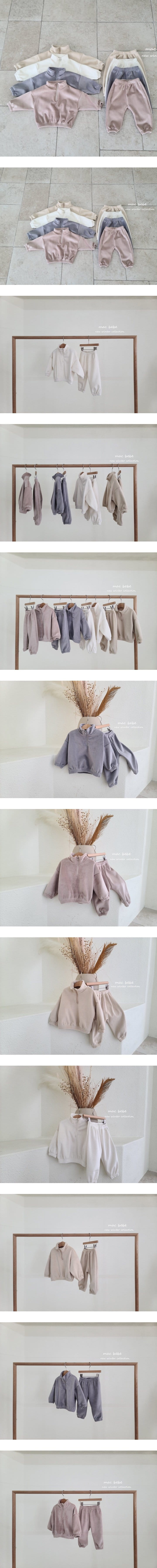 Mac - Korean Baby Fashion - #babyboutiqueclothing - Boodle Half Zip up Set