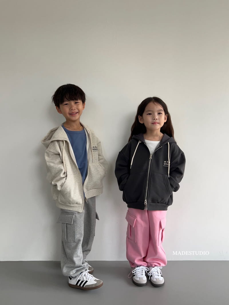 Made Studio - Korean Children Fashion - #childrensboutique - Fleece Hoody Zip-up - 6