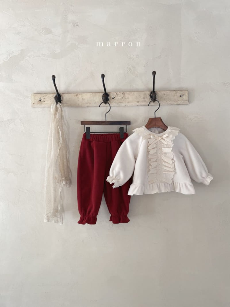 Marron Kid - Korean Baby Fashion - #babyboutiqueclothing - Jingle Bell Top Bottom Set - 3