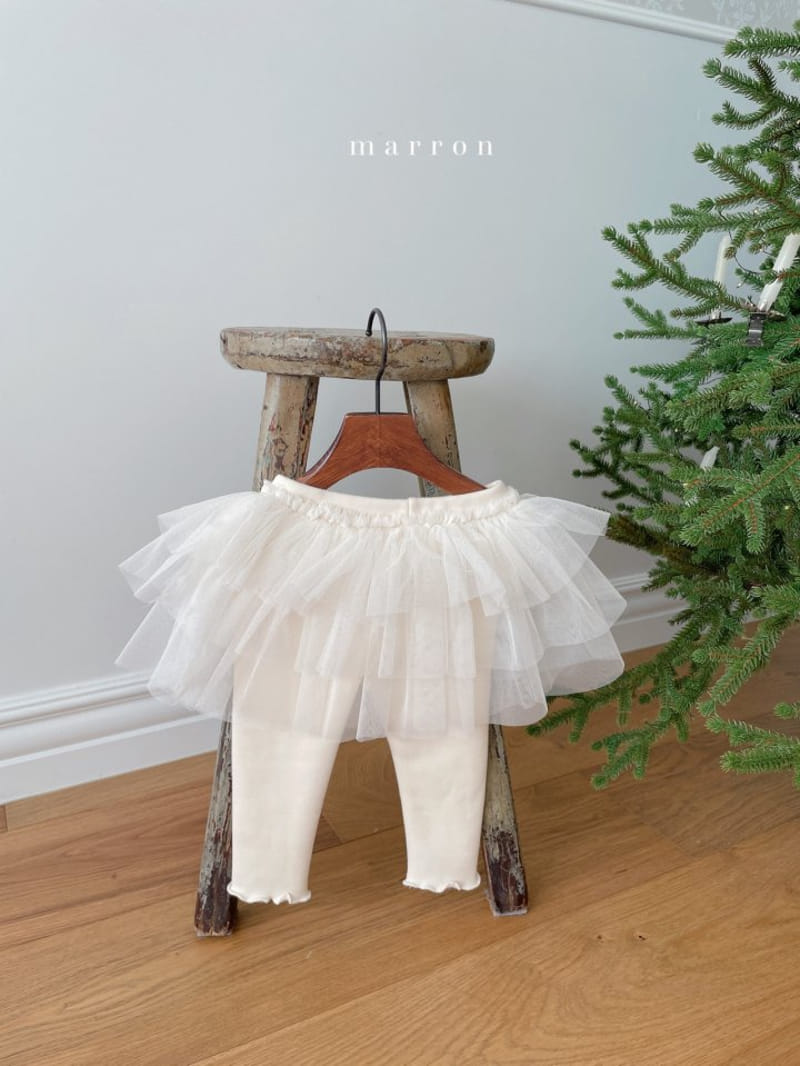 Marron Kid - Korean Baby Fashion - #babyboutiqueclothing - Christmas Tutu Leggings - 2