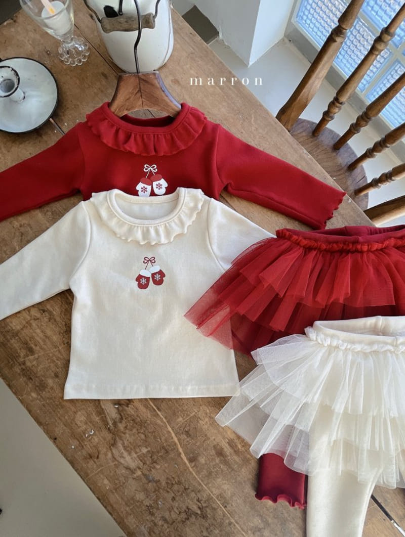 Marron Kid - Korean Baby Fashion - #babyclothing - Christmas Tutu Leggings - 3