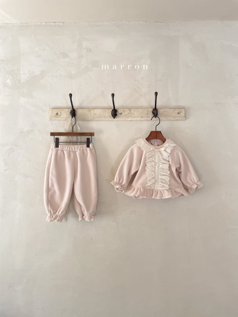 Marron Kid - Korean Baby Fashion - #babyfever - Jingle Bell Top Bottom Set - 6