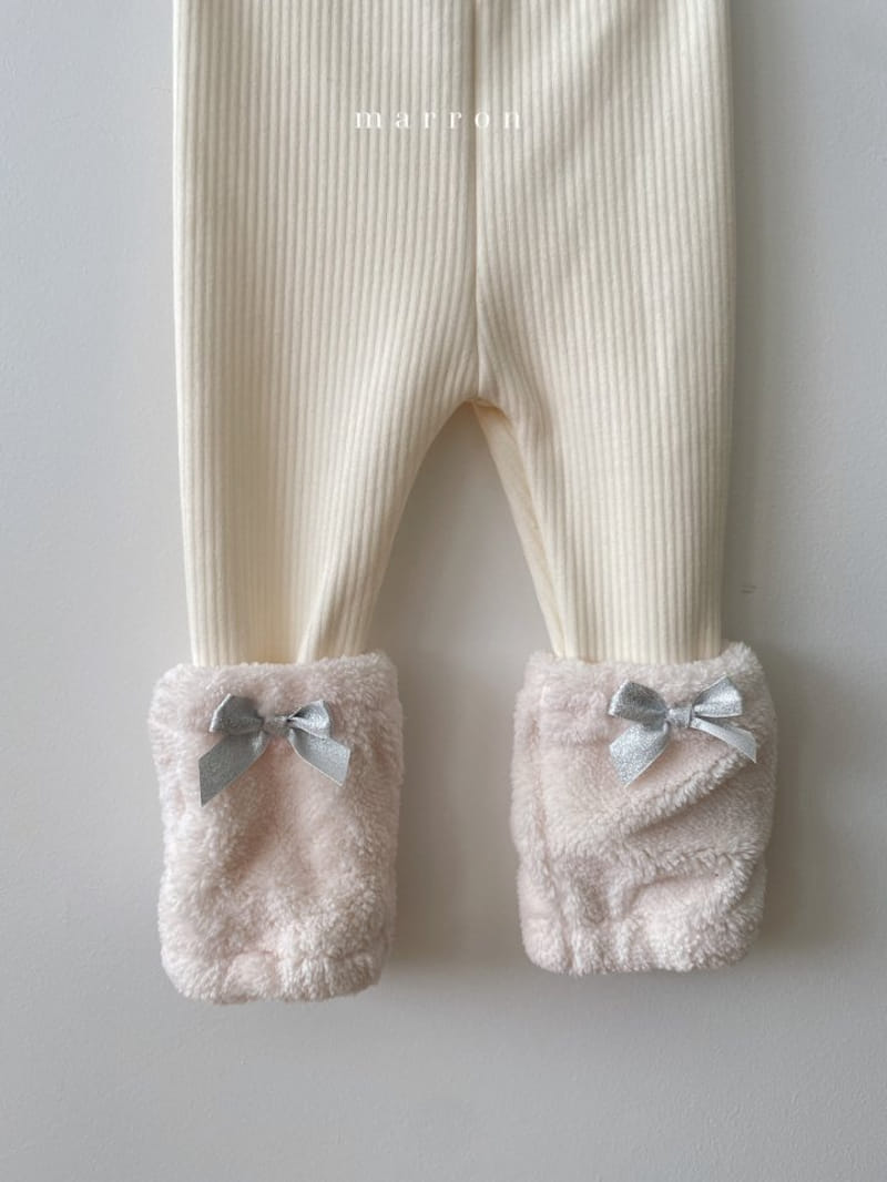 Marron Kid - Korean Baby Fashion - #babyootd - Fluffy Toshi Leggings - 7