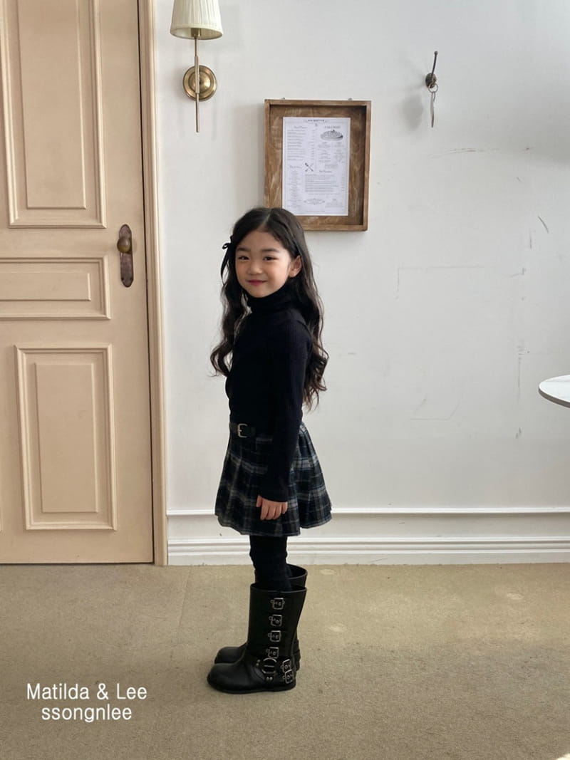 Matilda & Lee - Korean Children Fashion - #childrensboutique - Check Skirt Leggings - 7