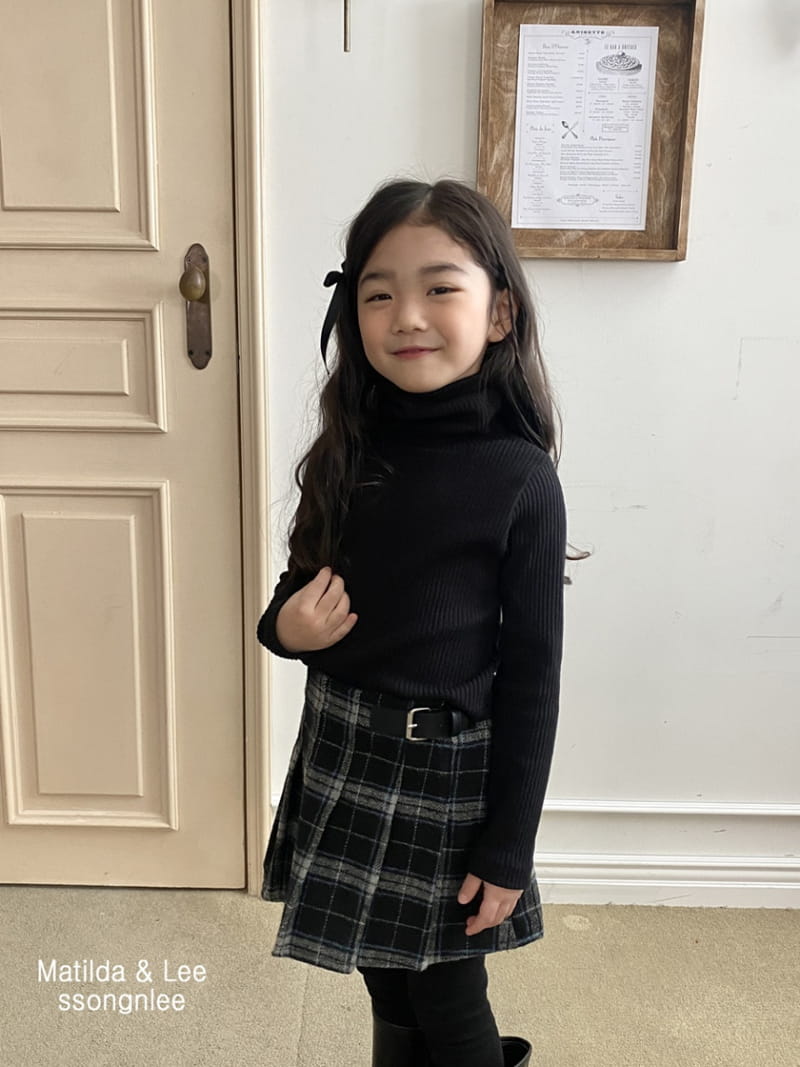 Matilda & Lee - Korean Children Fashion - #designkidswear - Check Skirt Leggings - 8