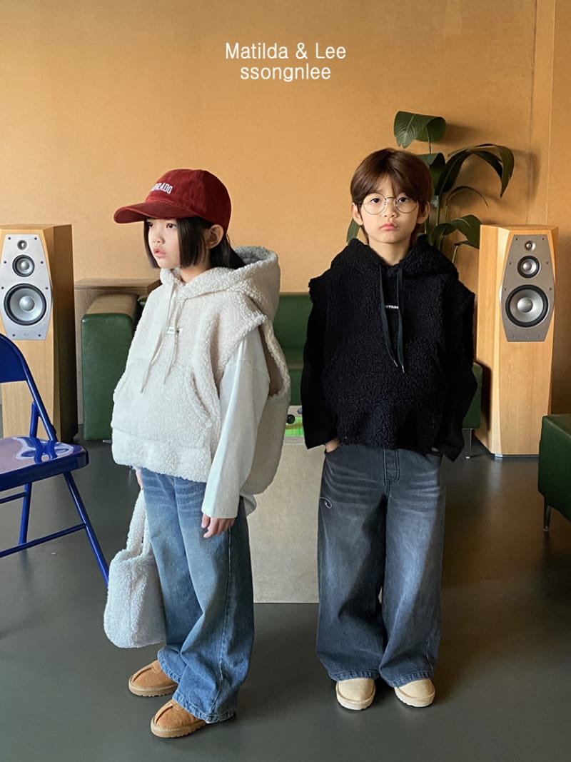 Matilda & Lee - Korean Children Fashion - #designkidswear - Bbogle Fluffy Hoody Vest - 5