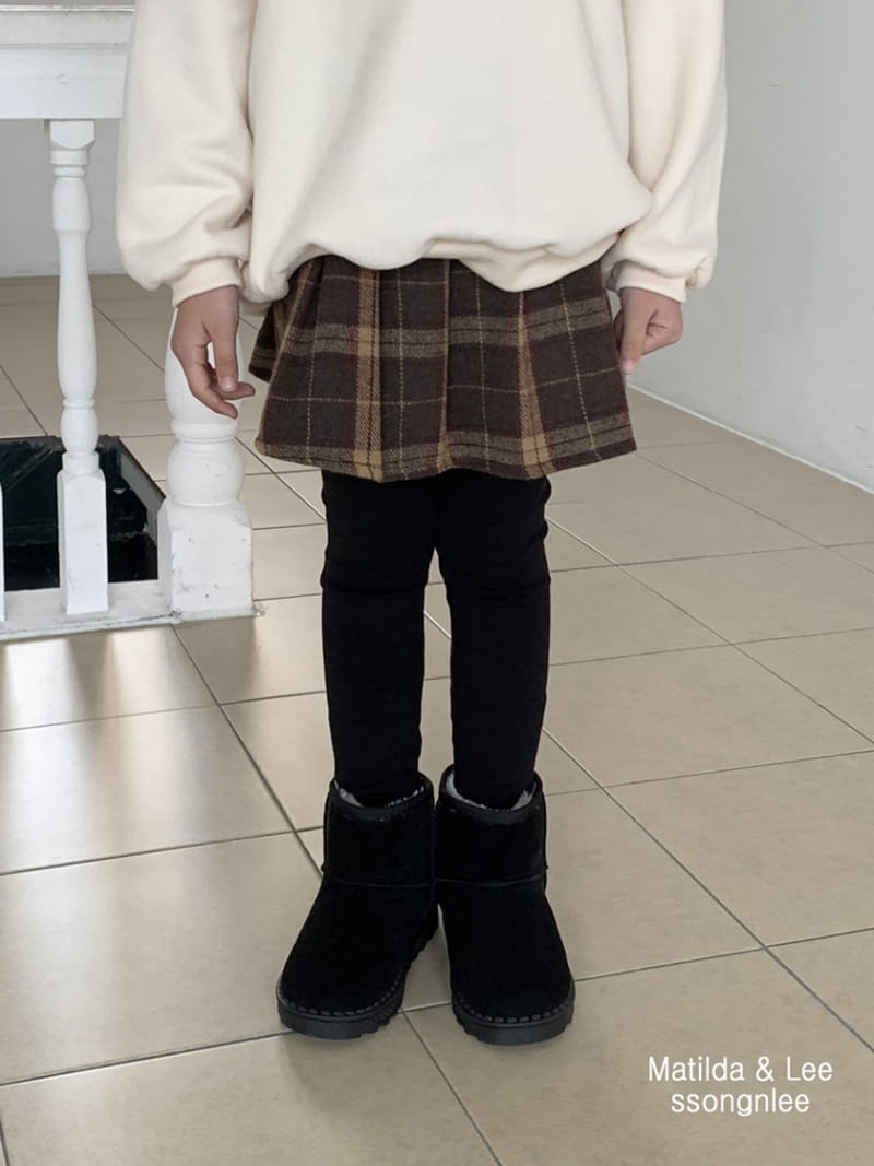 Matilda & Lee - Korean Children Fashion - #kidsstore - Check Skirt Leggings - 12
