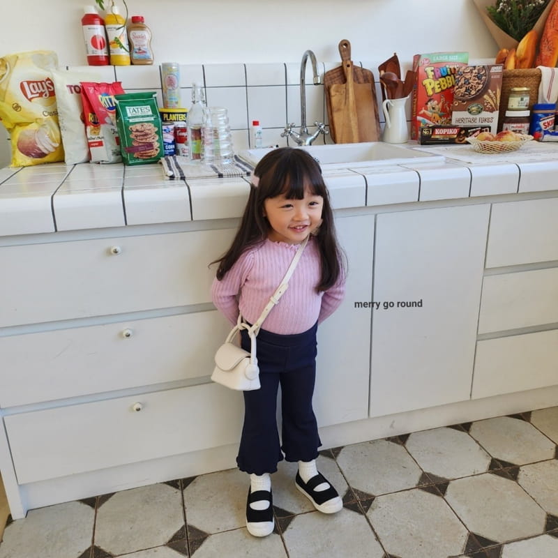 Merry Go Round - Korean Children Fashion - #childofig - Fleece Jelly Bootscut Pants - 8