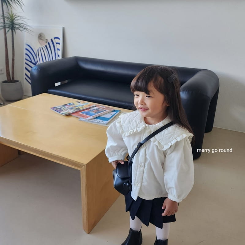 Merry Go Round - Korean Children Fashion - #childrensboutique - Peach Wrinkle Skirt - 9