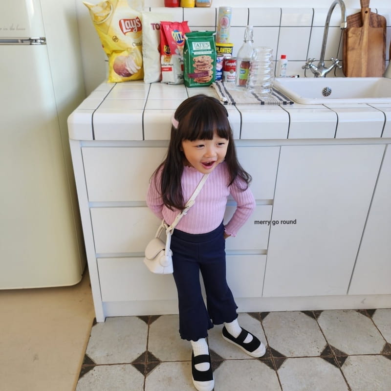 Merry Go Round - Korean Children Fashion - #childrensboutique - Fleece Jelly Bootscut Pants - 9