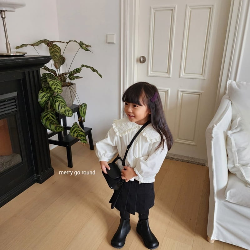 Merry Go Round - Korean Children Fashion - #designkidswear - Peach Wrinkle Skirt - 10