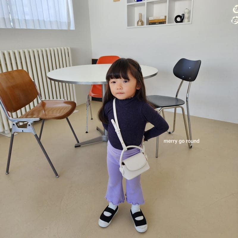 Merry Go Round - Korean Children Fashion - #littlefashionista - Snow Half Turtleneck Tee - 5