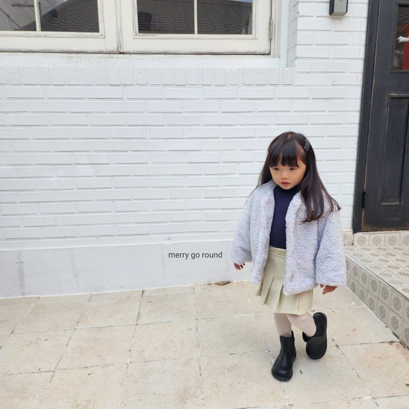 Merry Go Round - Korean Children Fashion - #magicofchildhood - Peach Wrinkle Skirt - 2