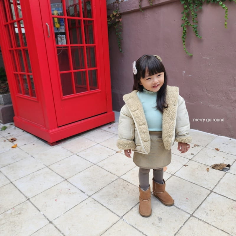 Merry Go Round - Korean Children Fashion - #prettylittlegirls - Snow Half Turtleneck Tee - 8