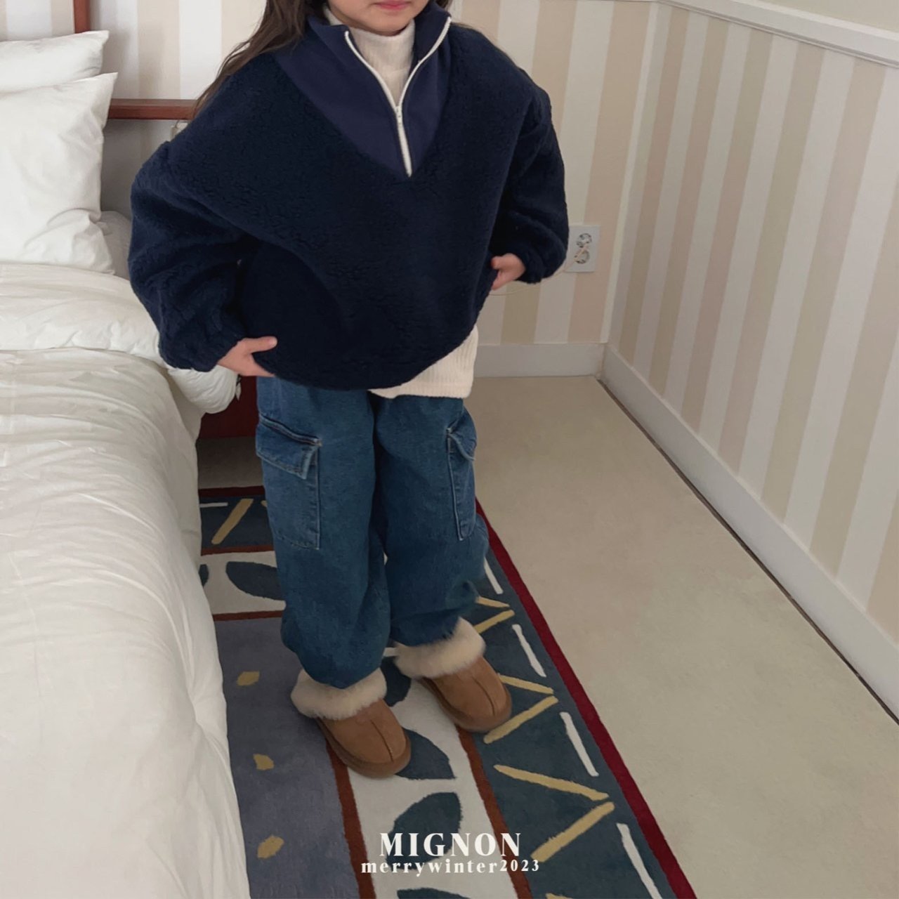 Mignon - Korean Children Fashion - #childofig - Denim Cargo Pants - 5