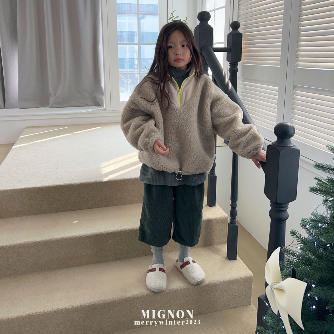 Mignon - Korean Children Fashion - #childofig - Boy Crop Half Zip-up