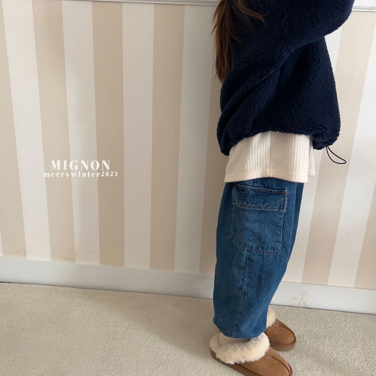 Mignon - Korean Children Fashion - #todddlerfashion - Denim Cargo Pants - 2